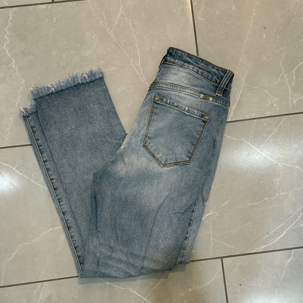 KanCan Light Blue Frayed Hem Jeans